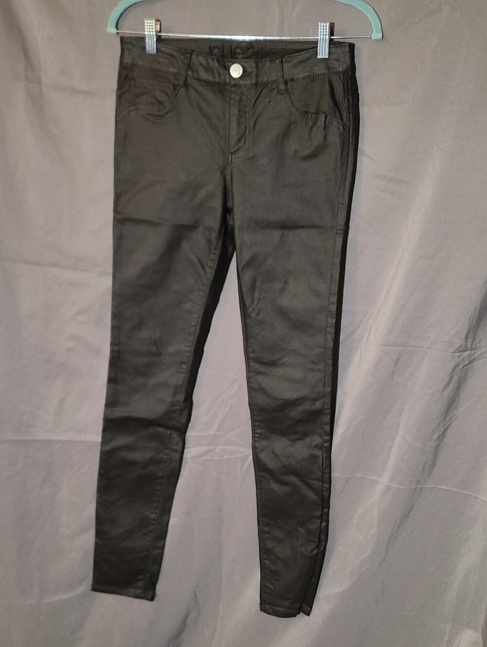 Rue21 Black Coated Skinny Pants